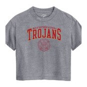 USC Trojans Women's League Gray Intramural Midi T-Shirt